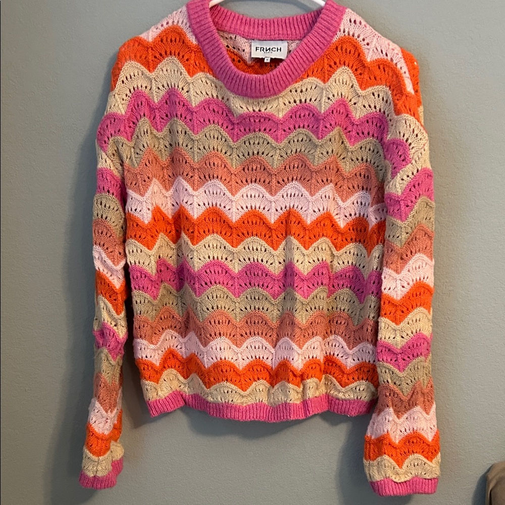 French Connection Vibrant Wave Knit Sweater